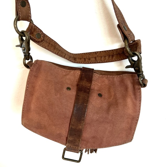 ALTERNATIVE Brown Leather/Suede Crossbody Bag - Picture 5 of 7